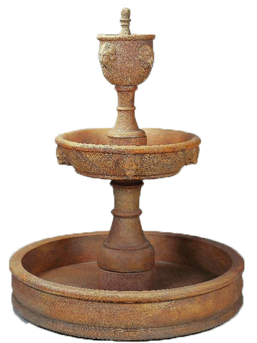 Tiberina Pond Cast Stone Outdoor Garden Fountain Fountain Tuscan